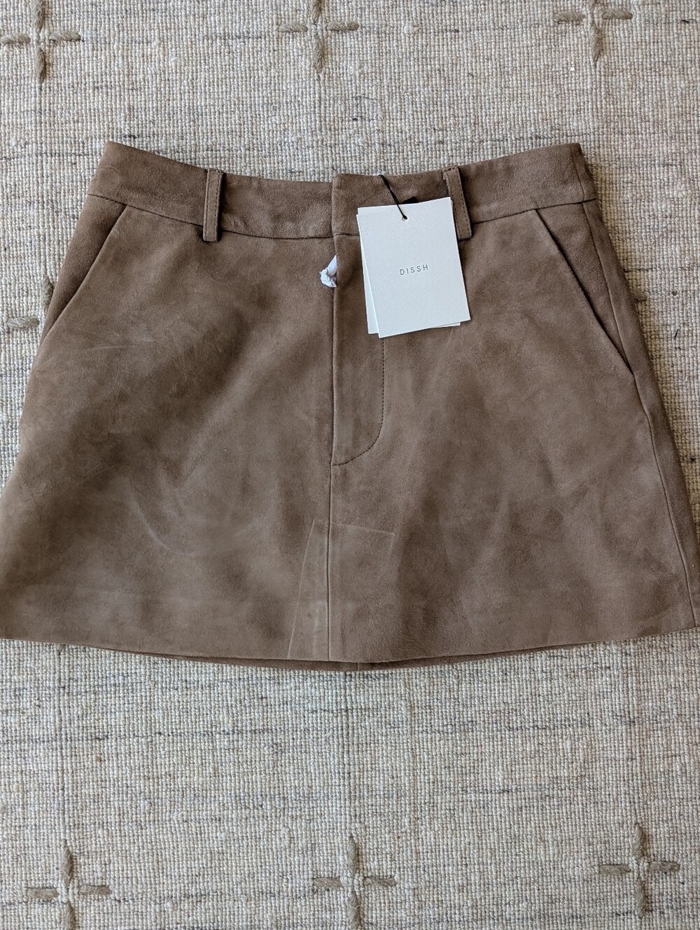 DISSH Womens Suede Miniskirt